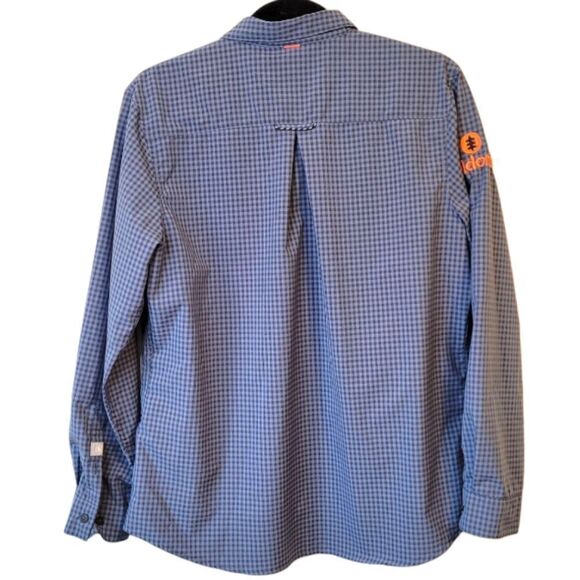 Mammut Men's Blue Gingham Eldora Logo Button Down Shirt Size US L - Picture 2 of 7